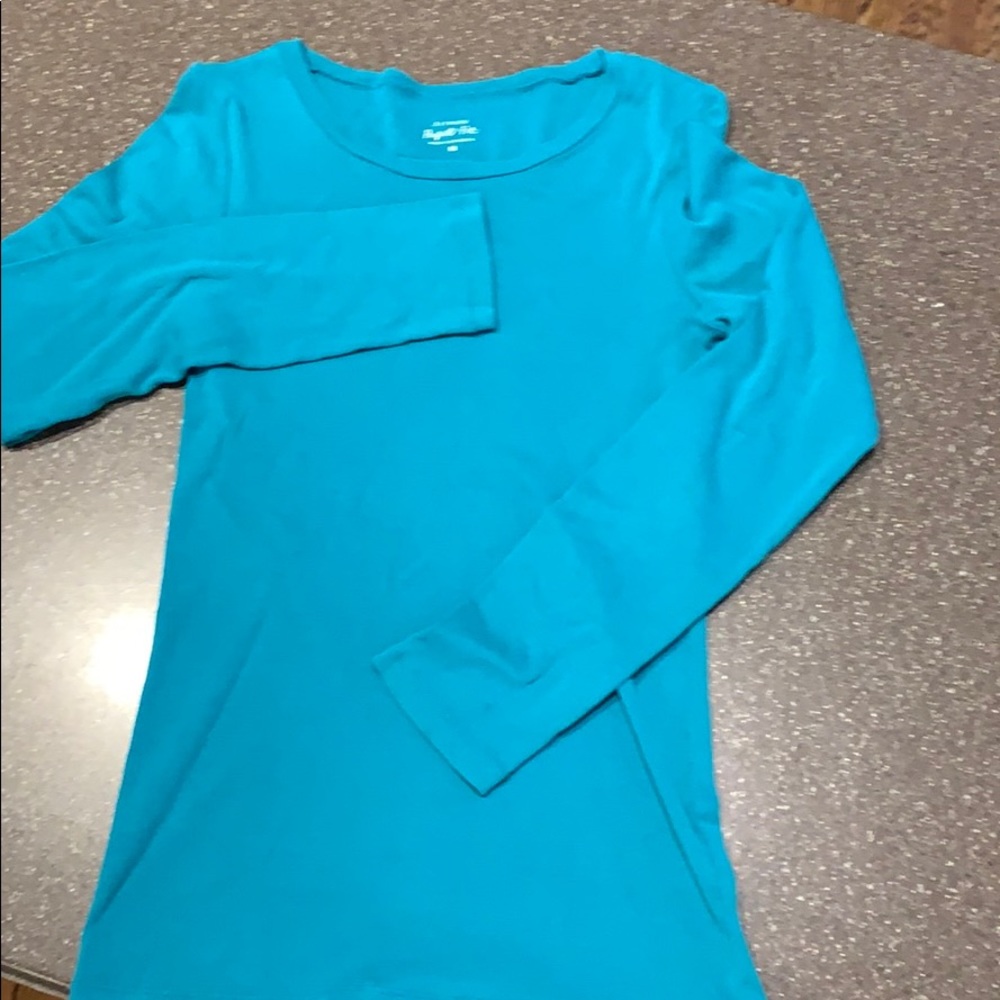 Jcrew long sleeve T-shirt, teal.